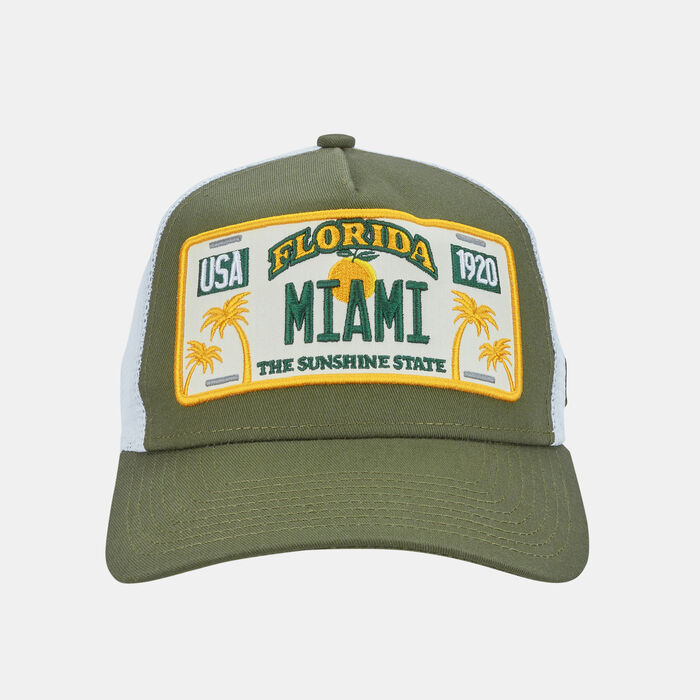 New Era Men's License Plate Trucker Cap Green New Era Men's License Plate Trucker Cap Green image number 0
