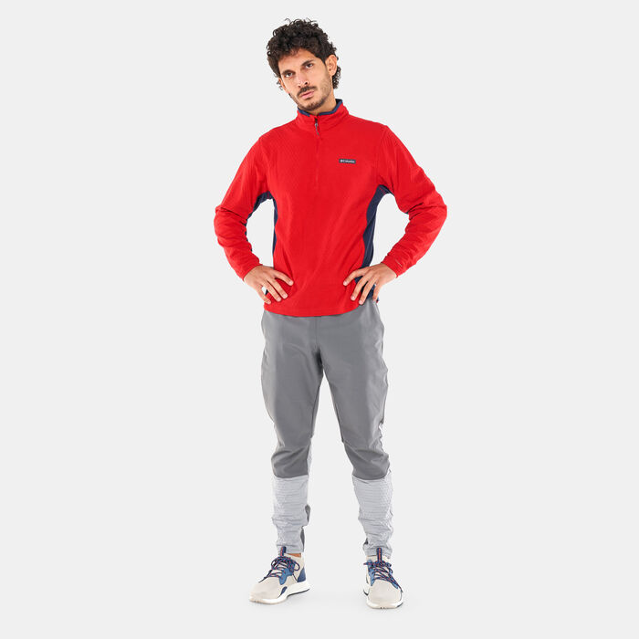 Columbia Men's Overlook Pass™ 1/2 Zip Sweatshirt Red Columbia Men's Overlook Pass™ 1/2 Zip Sweatshirt Red image number 2