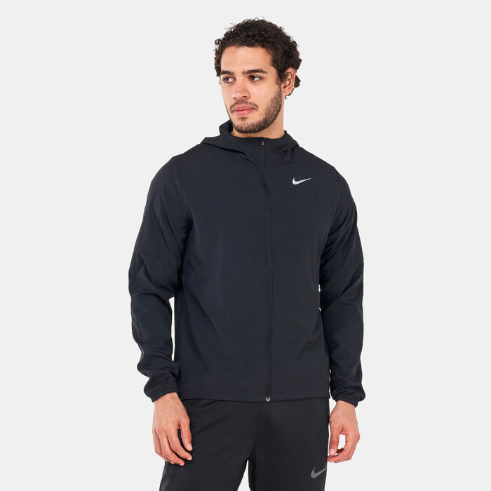 Nike Men's Run Stripe Woven Running Jacket Black image number 0