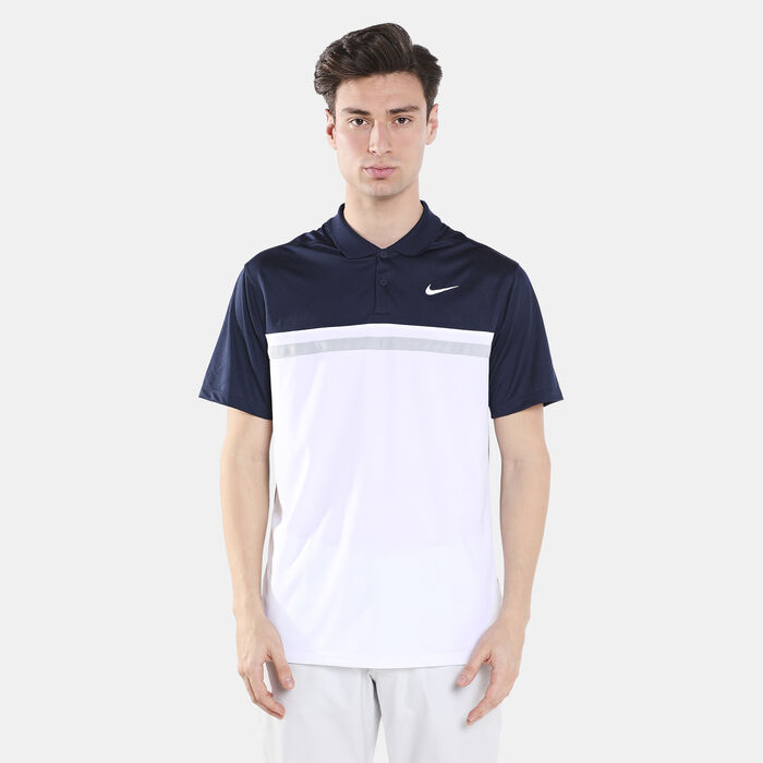 Nike Men's Dri-FIT Victory Colourblock Golf Polo Shirt White Nike Men's Dri-FIT Victory Colourblock Golf Polo Shirt White image number 0