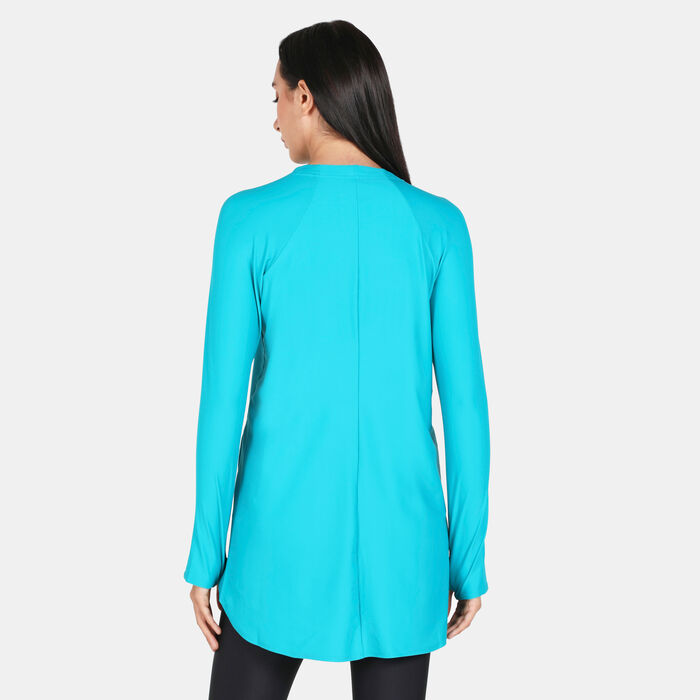 Nike Swim Women's Victory Full-Coverage Solid Swimming Tunic yellow Nike Swim Women's Victory Full-Coverage Solid Swimming Tunic yellow image number 1