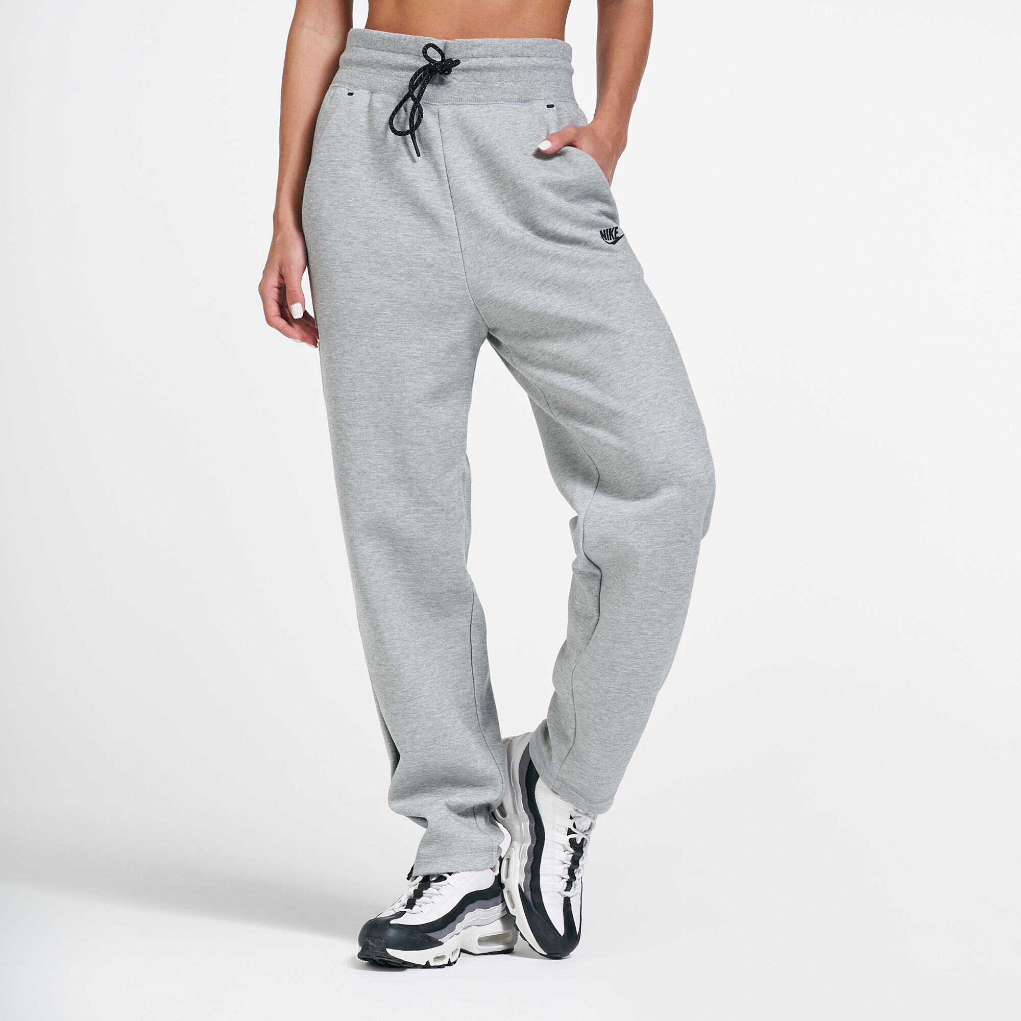 Nike tech fleece pants women's grey clearance