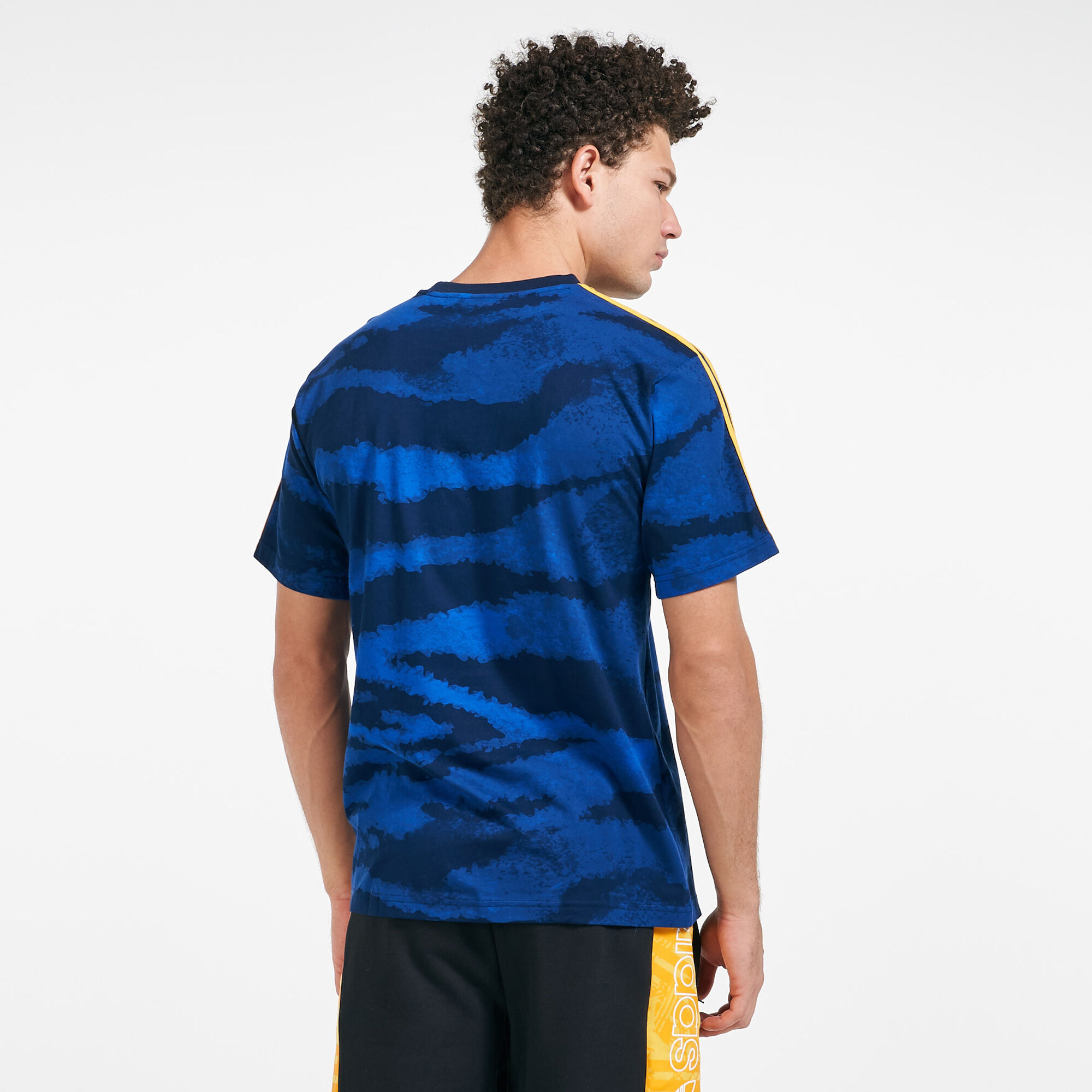 Men s Zebra Allover Print T Shirt Blue adidas in Qatar SSS