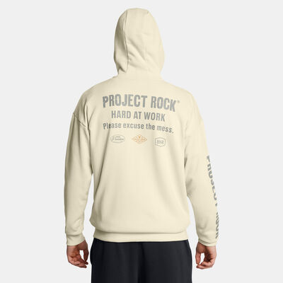Under Armour Men's Project Rock Training Full-ZIp Hoodie White Under Armour Men's Project Rock Training Full-ZIp Hoodie White