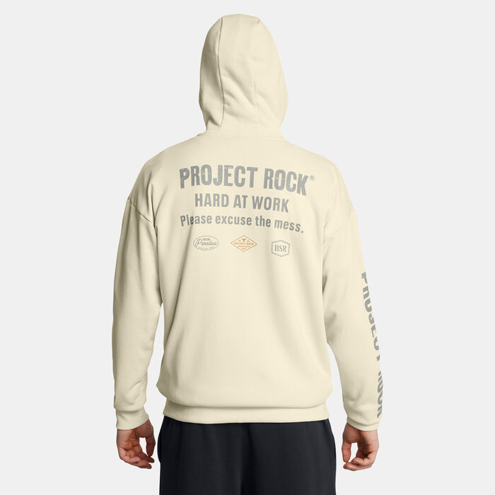 Under Armour Men's Project Rock Training Full-ZIp Hoodie White Under Armour Men's Project Rock Training Full-ZIp Hoodie White image number 1