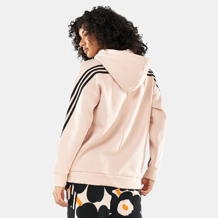 adidas Women's Sportswear Marimekko Fleece Hoodie Pink adidas Women's Sportswear Marimekko Fleece Hoodie Pink image number 1