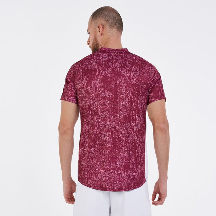 Nike Men's Court Dri-FIT Victory Printed Tennis T-Shirt Pink Nike Men's Court Dri-FIT Victory Printed Tennis T-Shirt Pink image number 1