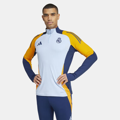 adidas Men's Real Madrid Tiro 24 Competition Training 1/4-Zip Football Top Blue adidas Men's Real Madrid Tiro 24 Competition Training 1/4-Zip Football Top Blue