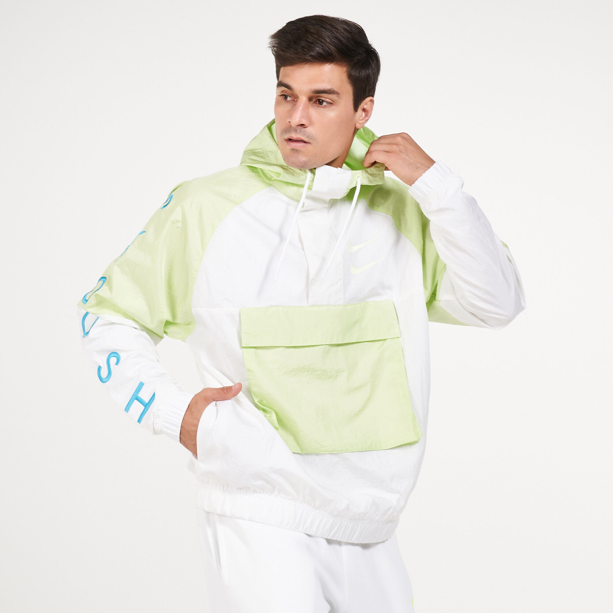 Men s Sportswear Swoosh Woven Jacket yellow Nike in Qatar SSS