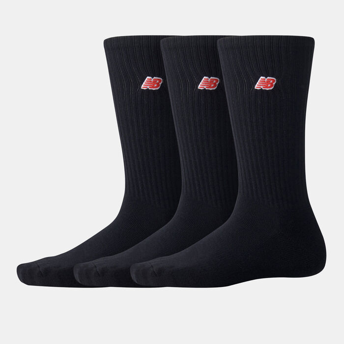 New Balance Patch Logo Crew Socks (3 Pairs) Black New Balance Patch Logo Crew Socks (3 Pairs) Black image number 0