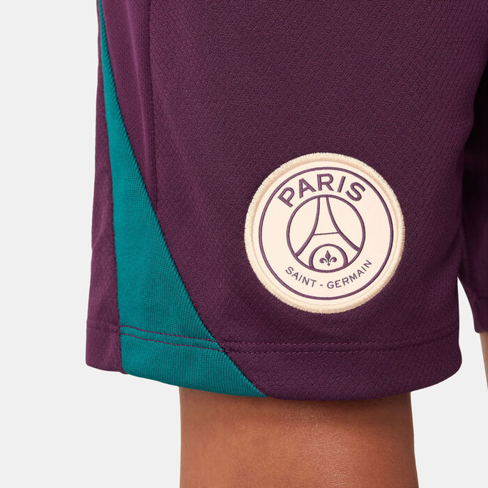 Jordan Kids' Paris Saint-Germain Strike Dri-FIT Knit Football Shorts Pink Jordan Kids' Paris Saint-Germain Strike Dri-FIT Knit Football Shorts Pink image number 3
