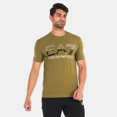 EA7 Emporio Armani Men's Big Logo T-Shirt Green EA7 Emporio Armani Men's Big Logo T-Shirt Green