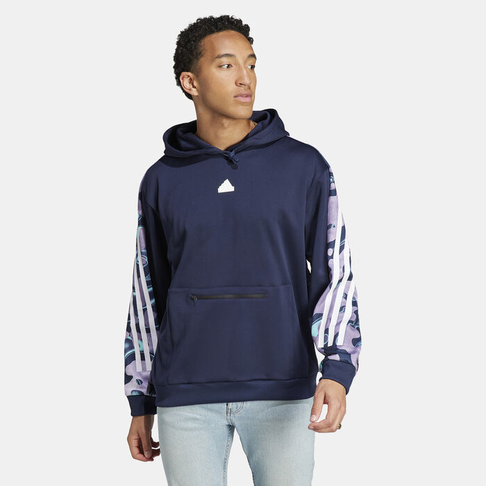 adidas Men's Future Icons Allover Print Hoodie Black image number 0