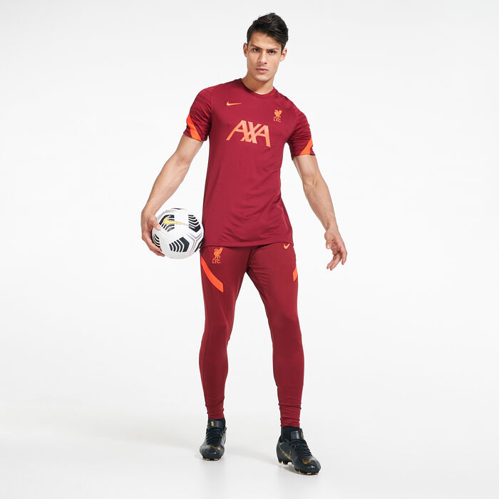 Nike Men's Liverpool F.C. Dri-FIT Strike T-Shirt Maroon image number 2