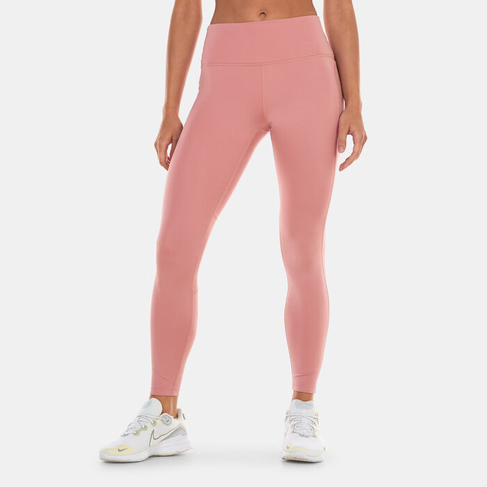 Nike Women's Dri-FIT Fast Graphic 7/8 Running Leggings Pink image number 0