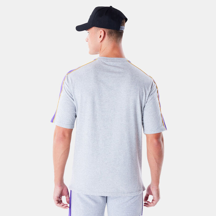 New Era Men's NBA Los Angeles Lakers Panel T-Shirt Grey New Era Men's NBA Los Angeles Lakers Panel T-Shirt Grey image number 1