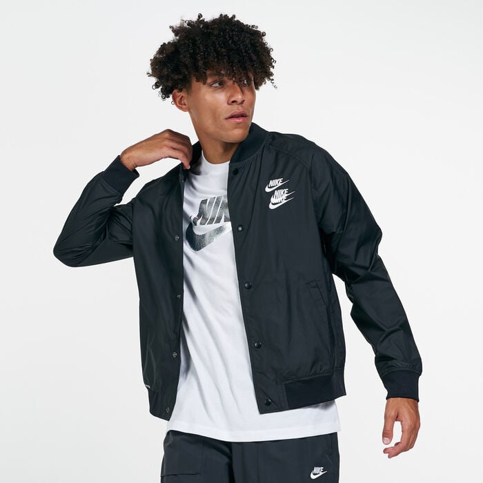 Nike Men's Sportswear Woven World Tour Jacket Black Nike Men's Sportswear Woven World Tour Jacket Black image number 0