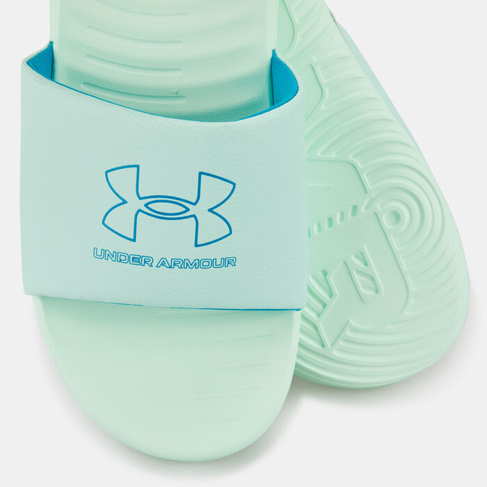 Under Armour Women's Ansa Fixed Slides Green Under Armour Women's Ansa Fixed Slides Green image number 2