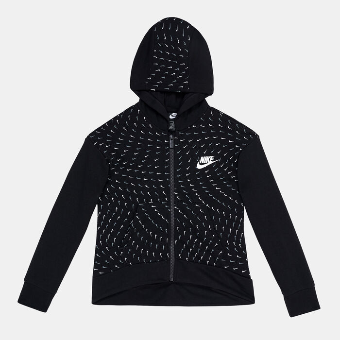 Nike Kids' Essentials Allover Print Hoodie Black Nike Kids' Essentials Allover Print Hoodie Black image number 0