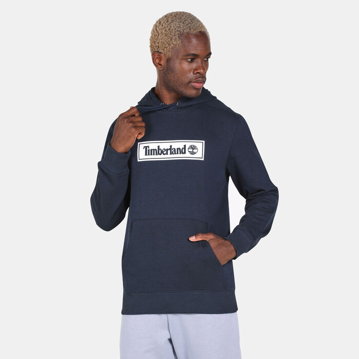 Timberland Men's Linear Logo Hoodie Blue Timberland Men's Linear Logo Hoodie Blue image number 0