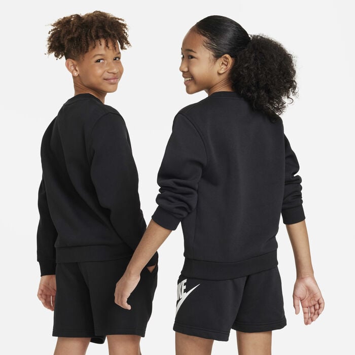 Nike Kids' Sportswear Club Fleece Sweatshirt Black Nike Kids' Sportswear Club Fleece Sweatshirt Black image number 1