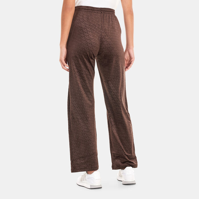 adidas Originals Women's Velvet Straight Pants Brown adidas Originals Women's Velvet Straight Pants Brown image number 1