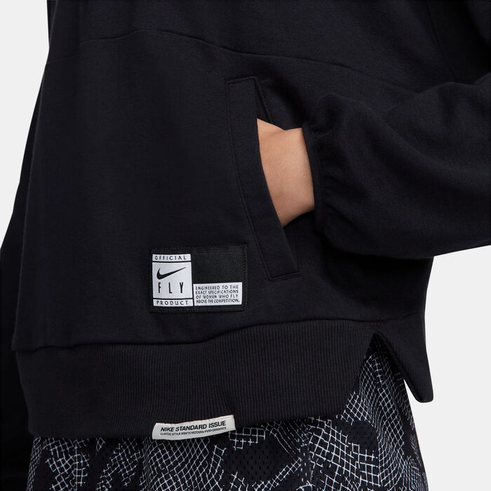 Nike Women's Swoosh Fly 1/4-Zip Basketball Graphic Top Black image number 4