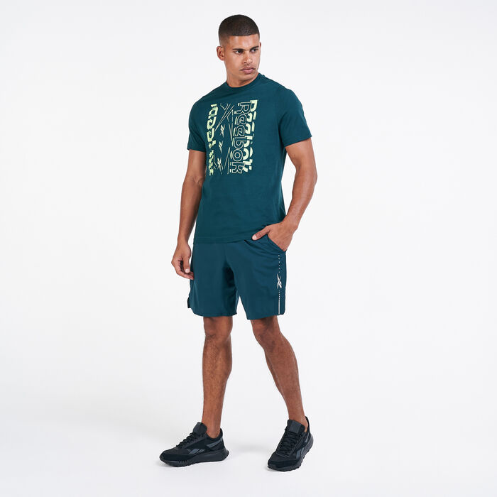 Reebok Men's epic Lightweight Shorts Green image number 2