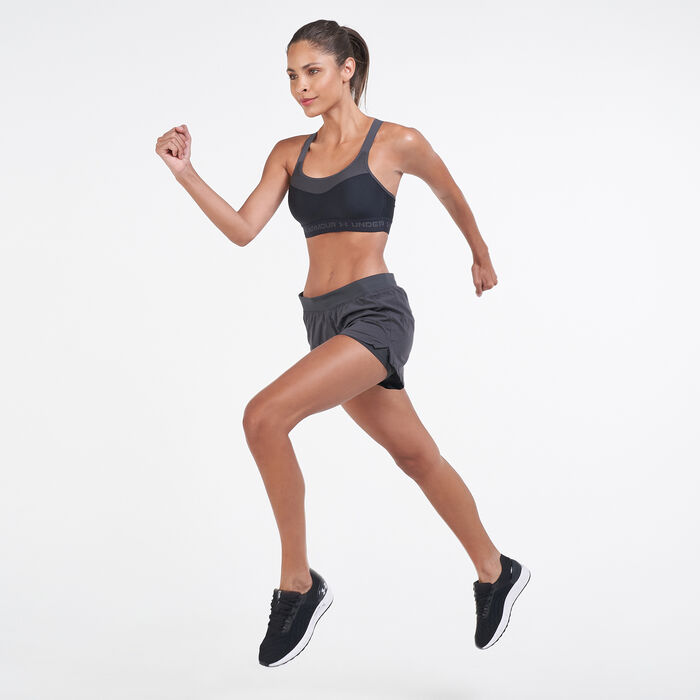 Under Armour Women's Armour High Crossback Sports Bra Black Under Armour Women's Armour High Crossback Sports Bra Black image number 2