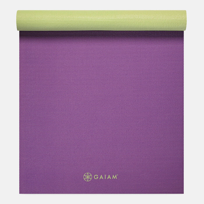 Gaiam 2-Color Yoga Mat (4mm) Multi Gaiam 2-Color Yoga Mat (4mm) Multi image number 0