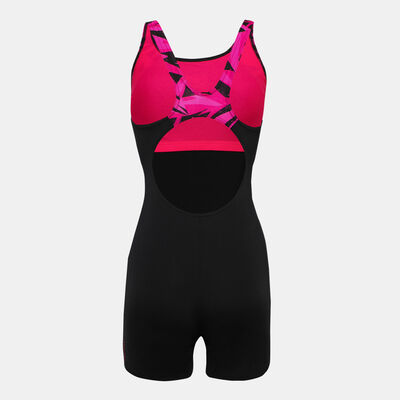 Speedo Women's Hyperboom Splice Legsuit One-Piece Swimsuit Black Speedo Women's Hyperboom Splice Legsuit One-Piece Swimsuit Black