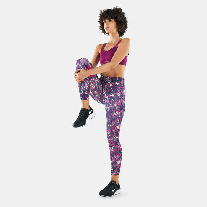 Nike Women's Dri-FIT Fast Running Leggings Pink Nike Women's Dri-FIT Fast Running Leggings Pink image number 2