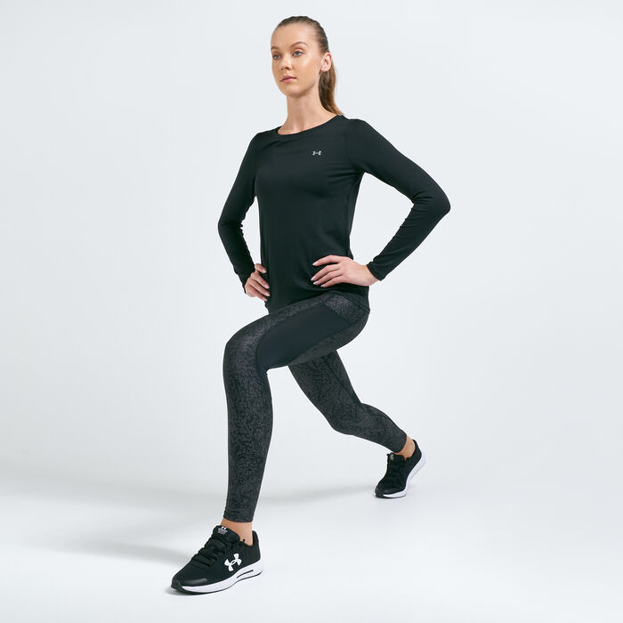 Under Armour Women's HeatGear® Armour Long Sleeve Top Black Under Armour Women's HeatGear® Armour Long Sleeve Top Black image number 2