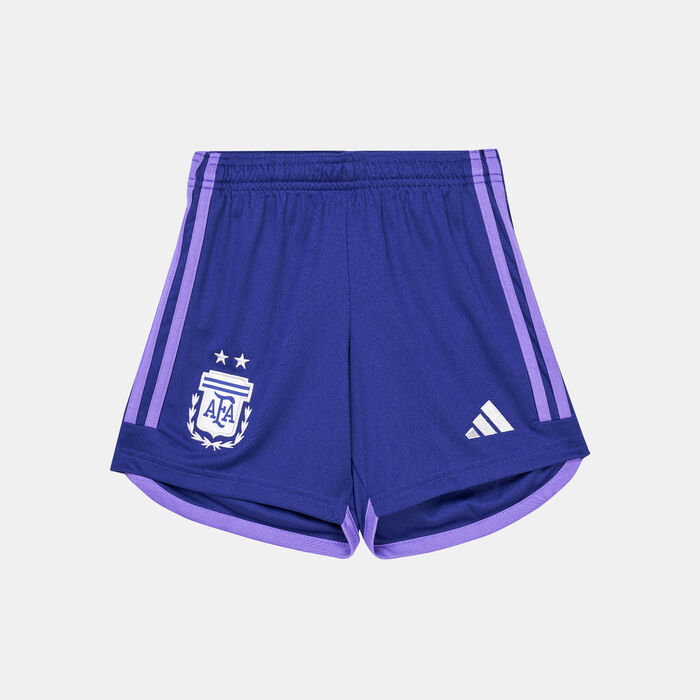 adidas Kids' Argentina Away Shorts - 2022/23 Blue adidas Kids' Argentina Away Shorts - 2022/23 Blue image number 0