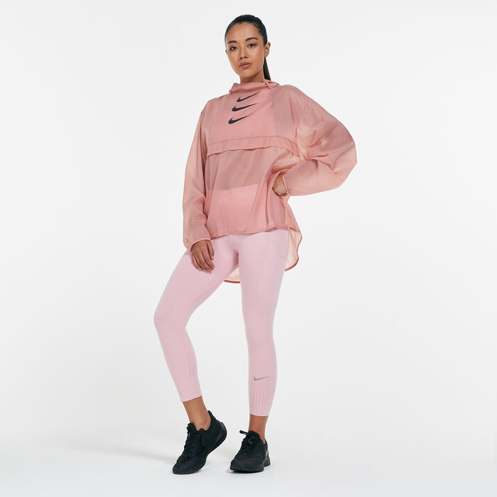 Nike Women's Run Division Pullover Packable Jacket Pink Nike Women's Run Division Pullover Packable Jacket Pink image number 2