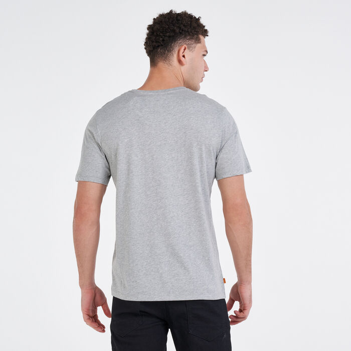 Timberland Men's Linear Logo T-Shirt Grey Timberland Men's Linear Logo T-Shirt Grey image number 1