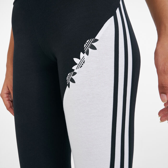 adidas Originals Women's Adicolor Sliced Trefoil Leggings Black image number 3