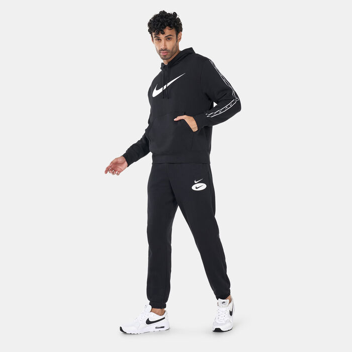 Nike Men's Sportswear Repeat Pullover Fleece Hoodie Black Nike Men's Sportswear Repeat Pullover Fleece Hoodie Black image number 2