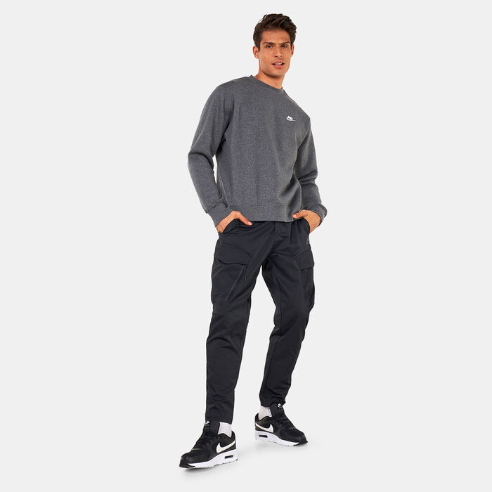 Nike Men's Sportswear Club Fleece Crew Sweatshirt Grey Nike Men's Sportswear Club Fleece Crew Sweatshirt Grey image number 2