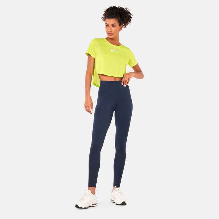 Nike Women's One Dri-FIT Crop Top Green Nike Women's One Dri-FIT Crop Top Green image number 2