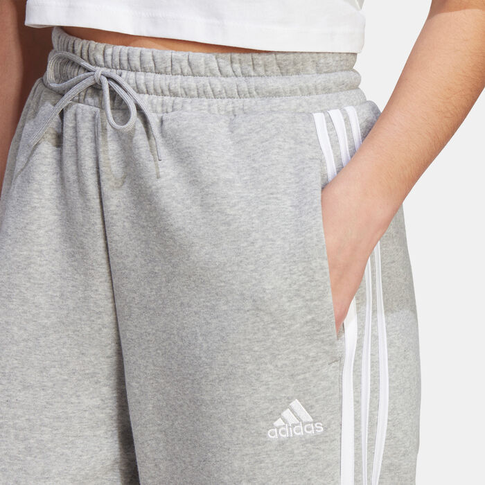 adidas Women's Essentials 3-Stripes Open-Hem Pants Grey adidas Women's Essentials 3-Stripes Open-Hem Pants Grey image number 3