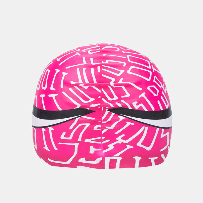 Nike Swim Just Do It Scribble Adult Swimming Cap Pink Nike Swim Just Do It Scribble Adult Swimming Cap Pink image number 1