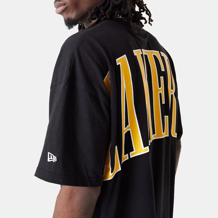 New Era Men's NBA Arch Los Angeles Lakers Woodmark T-Shirt Black New Era Men's NBA Arch Los Angeles Lakers Woodmark T-Shirt Black image number 2