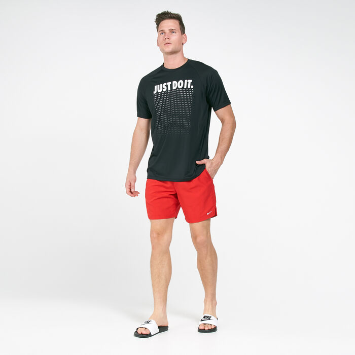 Nike Swim Men's 7-inch Volley Swimming Shorts Red image number 2