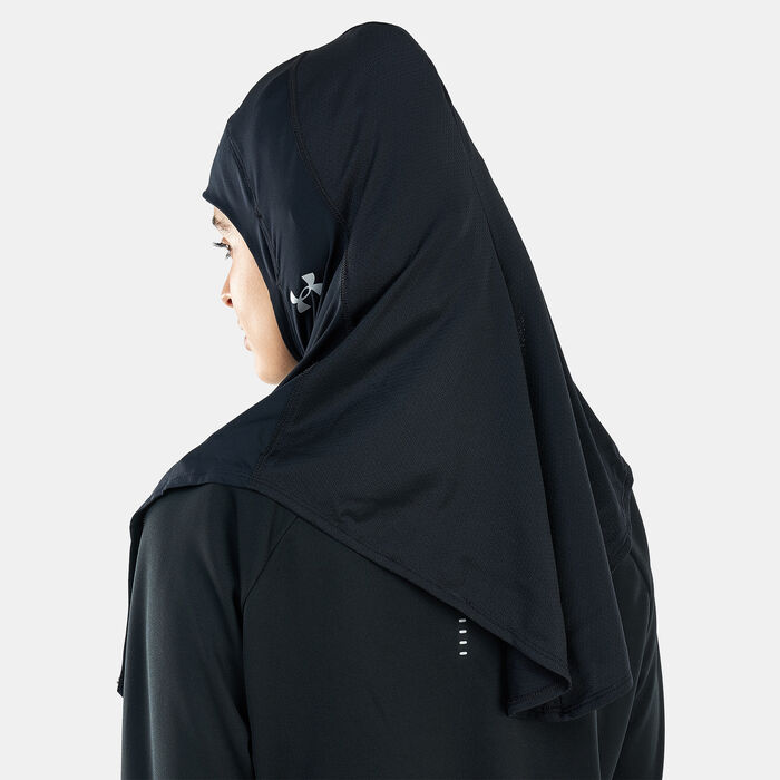 Under Armour Women's Extended Sport Hijab Black Under Armour Women's Extended Sport Hijab Black image number 1