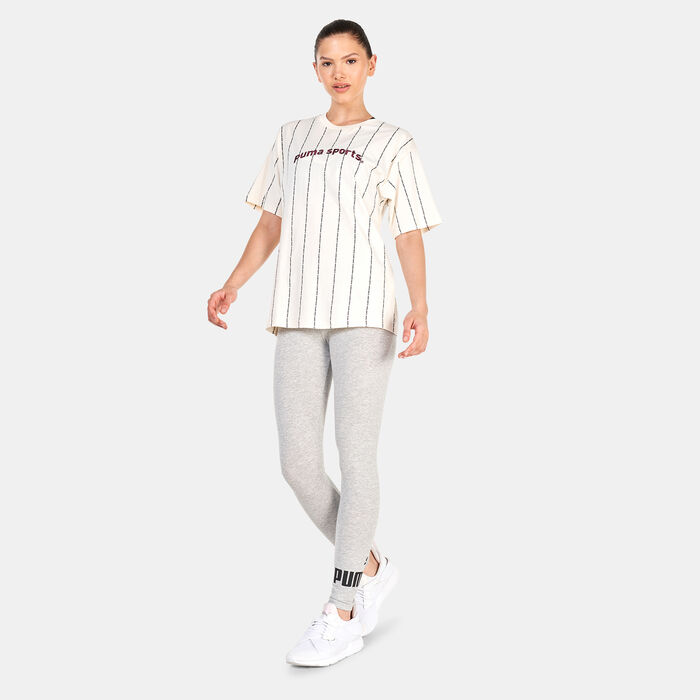 PUMA Women's TEAM Allover Print T-Shirt Beige image number 2