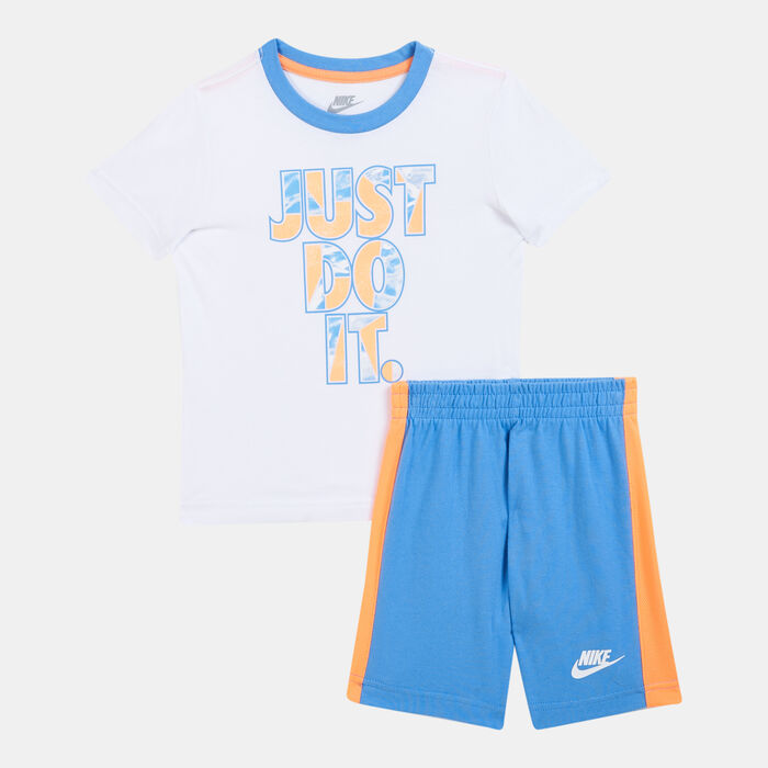 Nike Kids' Tide Pool T-Shirt and Shorts Set Blue Nike Kids' Tide Pool T-Shirt and Shorts Set Blue image number 0