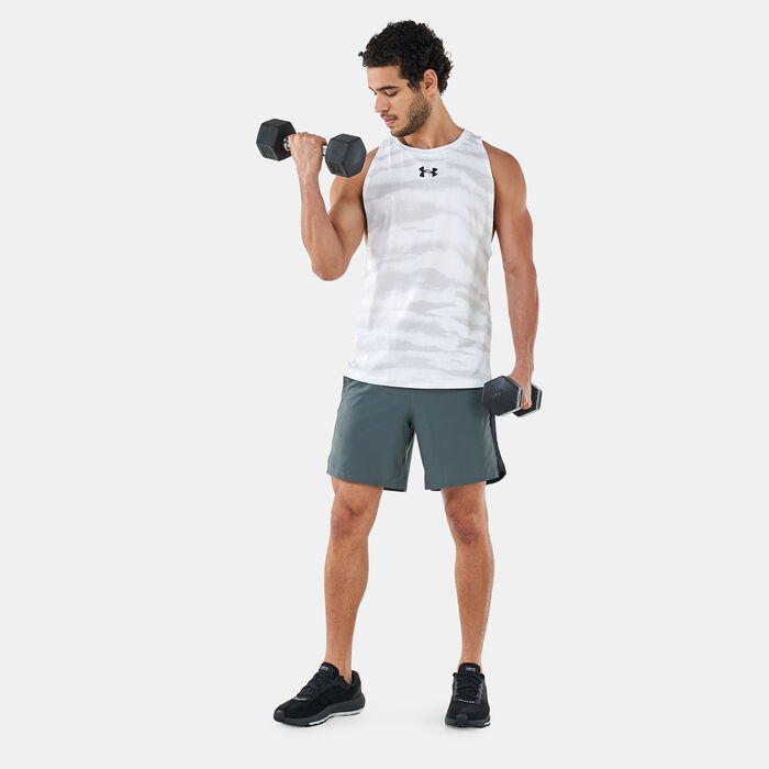 Under Armour Men's UA Baseline Printed Tank Top White Under Armour Men's UA Baseline Printed Tank Top White image number 2