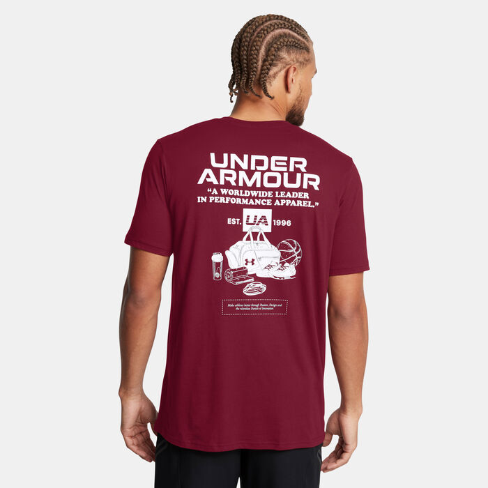 Under Armour Men's Archive Vintage T-Shirt Red Under Armour Men's Archive Vintage T-Shirt Red image number 1