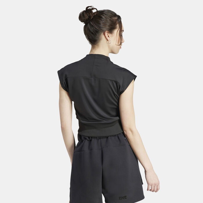 adidas Women's Z.N.E. T-Shirt Black adidas Women's Z.N.E. T-Shirt Black image number 1